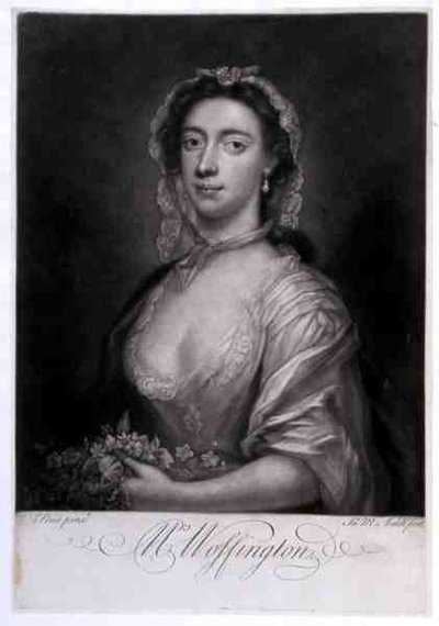 Mrs. Woffington, metszett: James McArdell (1729-65 körül) (metszet) alkotó: Arthur (after) Pond