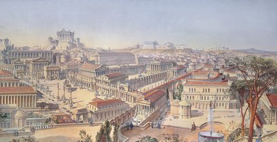 Róma, ahogy volt, a meglévő maradványok után helyreállították (25183 részlet) alkotó: Arthur Ashpitel