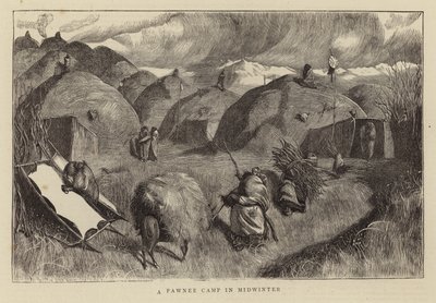 Egy pawnee tábor a tél közepén alkotó: Arthur Boyd Houghton