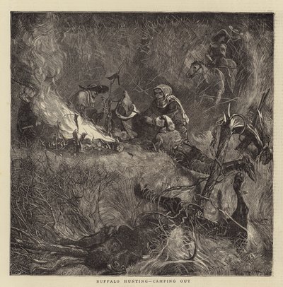 Bivalyvadászat, táborozás alkotó: Arthur Boyd Houghton