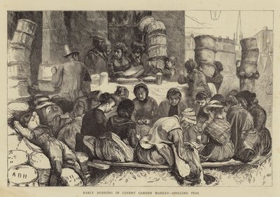 Kora reggel a Covent Garden Marketen, borsó héjában alkotó: Arthur Boyd Houghton