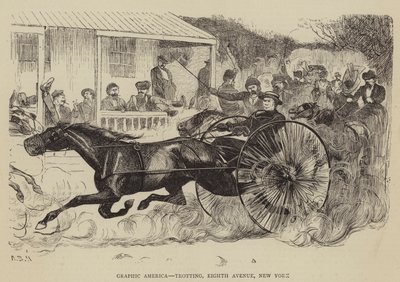 Graphic America, Trotting, Eighth Avenue, New York alkotó: Arthur Boyd Houghton