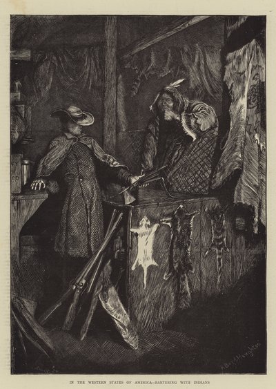 Amerika nyugati államaiban indiánokkal folytatott cserekereskedelem alkotó: Arthur Boyd Houghton