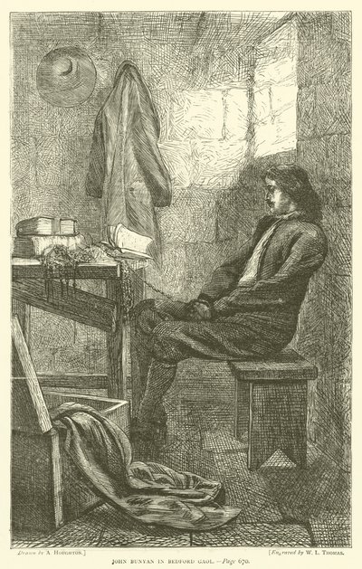 John Bunyan a Bedford börtönben alkotó: Arthur Boyd Houghton