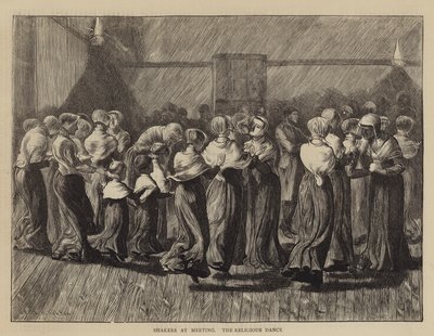Shakers at Meeting, the Religious Dance alkotó: Arthur Boyd Houghton
