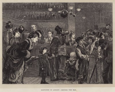 Vázlatok Londonban, az ügyvédi kamara előtt alkotó: Arthur Boyd Houghton