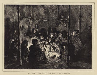 Vázlatok a távoli nyugaton, egy füst a baráti társaságokkal alkotó: Arthur Boyd Houghton