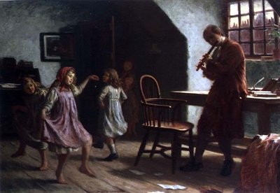 Gyerekek táncolnak Goldsmith Oliver előtt alkotó: Arthur Claude Cooke
