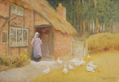 A libalány (akvarell) alkotó: Arthur Claude Strachan