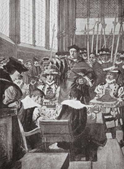 Wolsey betörése a közéletbe (litográfia) alkotó: Arthur David (after) McCormick