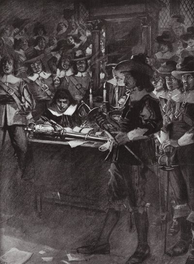 Strafford átadja a kardját az alsóházban. alkotó: Arthur David (after) McCormick