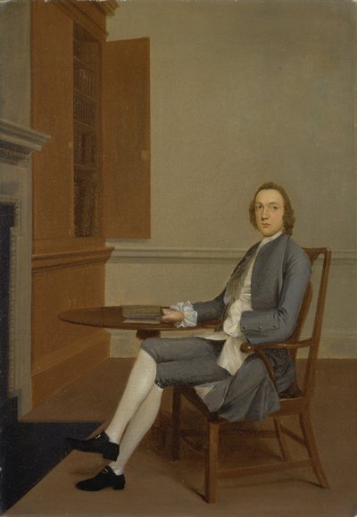 Ismeretlen férfi ül egy asztalnál, 1744-46 körül (olaj, vászon) alkotó: Arthur Devis