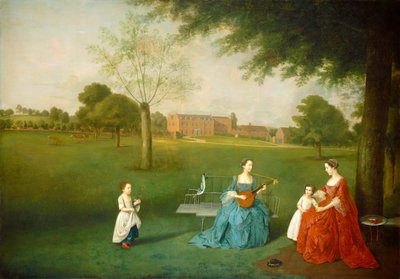 A Maynard család tagjai a Waltons-i parkban, c. 17551762. alkotó: Arthur Devis