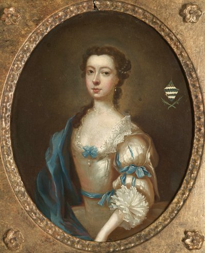 A nottinghamshire-i Moult család két nővéréről készült portrépár egyike (olaj, réz) (lásd még: 328883) alkotó: Arthur Devis