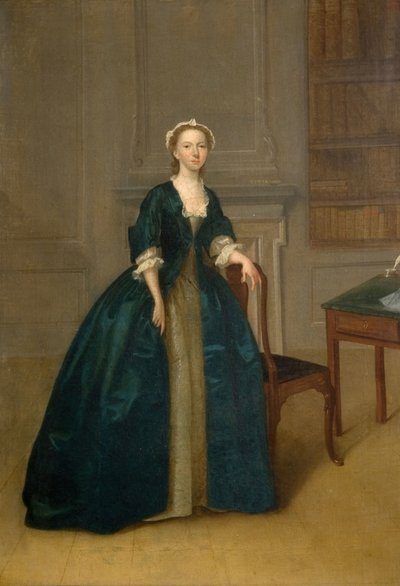 Egy sötétkék női portré, 1785. alkotó: Arthur Devis