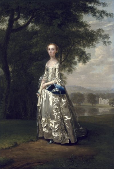 Hölgy portréja a tájban, 1750 alkotó: Arthur Devis