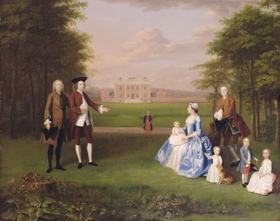 Robert Gwillym, Atherton és családja, 1745-1747 körül (olaj, vászon) alkotó: Arthur Devis