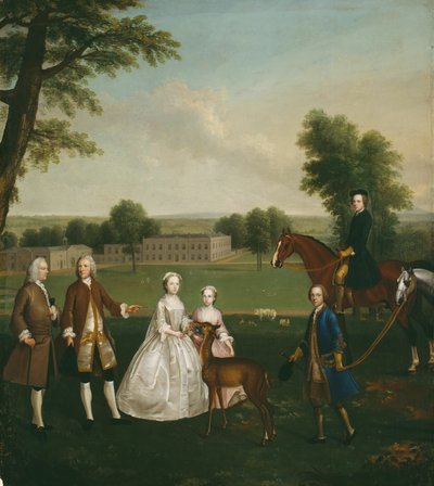 Thomas Lister és családja a Gisburne Parkban, 174041. alkotó: Arthur Devis