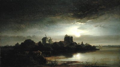 Egy falu holdfényben alkotó: Arthur Gilbert