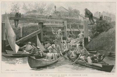 Útban Henley felé – jelenet a Cookham Lockban alkotó: Arthur Hopkins