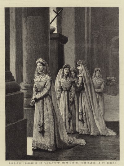 Róma, Ammantate körmenete (házassági jelöltek) a Szent Péter-templomban alkotó: Arthur Hopkins
