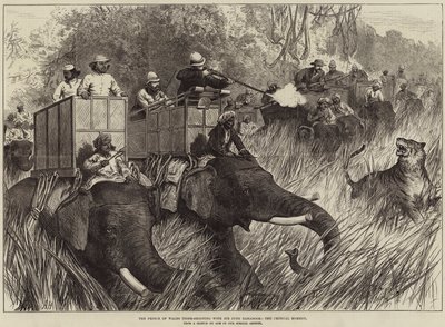 A walesi herceg tigrislövöldözése Sir Jung Bahadoorral, a kritikus pillanat alkotó: Arthur Hopkins