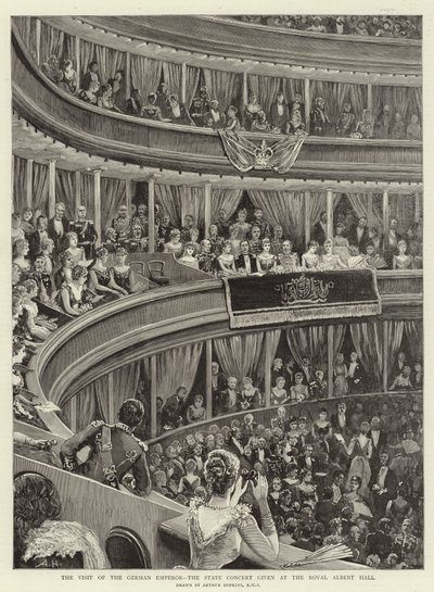 A német császár látogatása, az Állami Hangverseny a Royal Albert Hallban alkotó: Arthur Hopkins