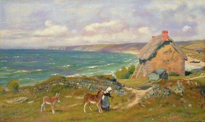 Nyugat-vidéki tengerparti jelenet alkotó: Arthur Hughes