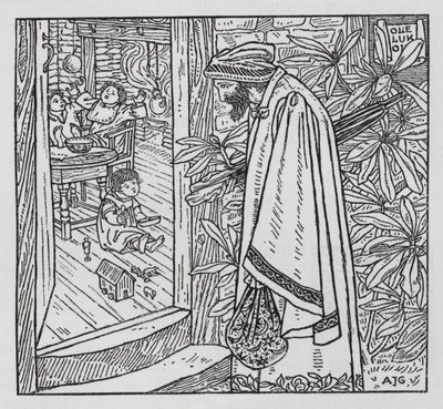 Hans Christian Andersen: Ole Luk-Oie (litho) alkotó: Arthur Joseph Gaskin
