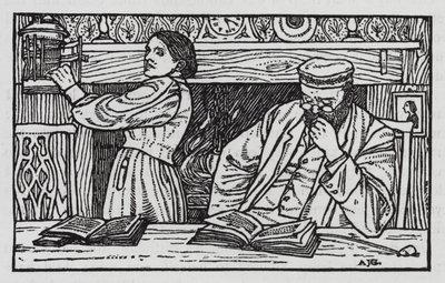 Hans Christian Andersen: A régi utcai lámpa (litho) alkotó: Arthur Joseph Gaskin