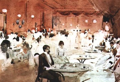 Gardenia Klub, előtérben Mrs Melville-lel alkotó: Arthur Melville