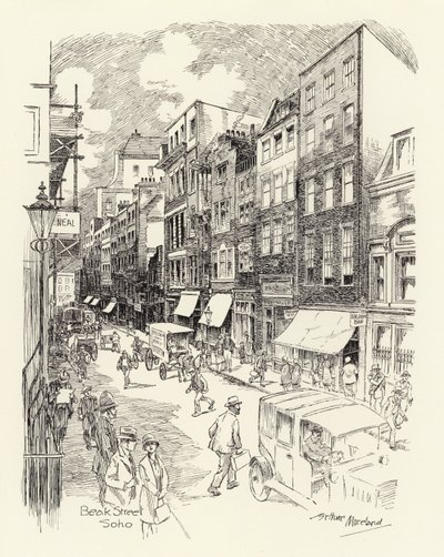 Beak Street, Soho (litho) alkotó: Arthur Moreland