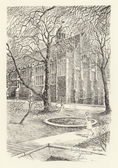 Fountain Court, Middle Temple (litográfia) alkotó: Arthur Moreland