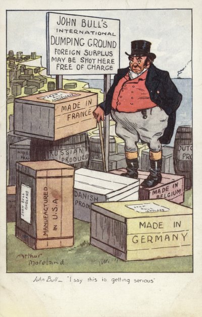 John Bull nemzetközi szeméttelepe (színes lithó) alkotó: Arthur Moreland