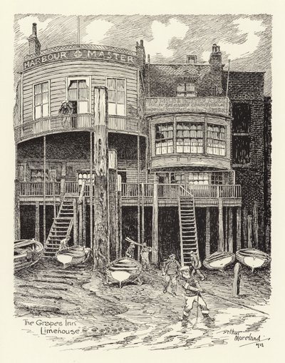 The Grapes Inn, Limehouse (litográfia) alkotó: Arthur Moreland