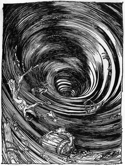 Edgar Allan Poe: A Descent into the Maelstrom alkotó: Arthur Rackham