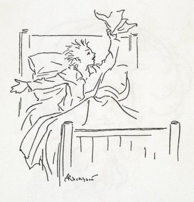 Egy fiú az ágyban alkotó: Arthur Rackham