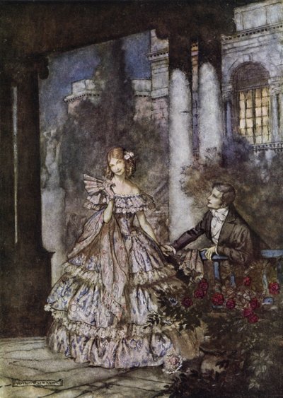 A Colgate Cashmere Bouquet szappanjának reklámja, a New York-i Art Directors Club díjazottja az 1924-es reklámművészeti kiállításukon alkotó: Arthur Rackham