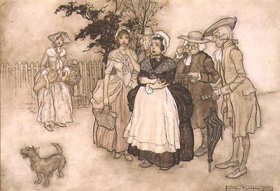 All Stood Amazed, jelenet Washington Irving (1783-1859) „Rip Van Winkle” című művéből, 1905 (toll és tinta, akvarell) alkotó: Arthur Rackham