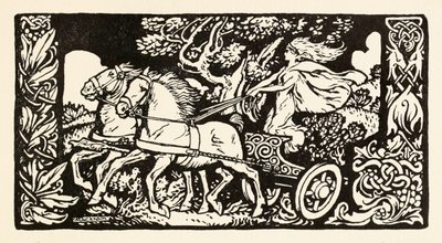 Becfola a szekerén a Becfola udvarlása az ír tündérmesékből alkotó: Arthur Rackham