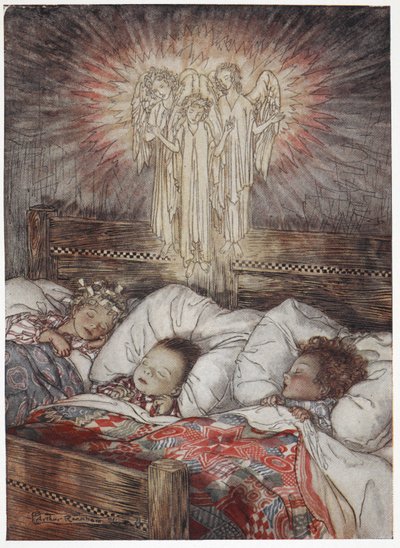 Gyermekek alszanak és álmodnak alkotó: Arthur Rackham