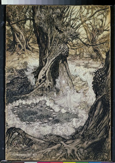 Jöjjön, most egy Roundel, 1908 alkotó: Arthur Rackham
