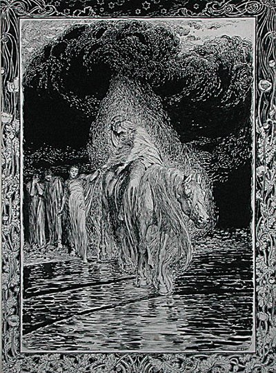 Átkelés a folyón alkotó: Arthur Rackham