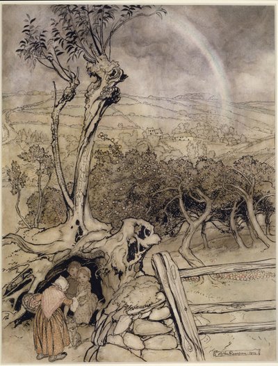 Pontosan ott, ahol a szivárvány véget ér alkotó: Arthur Rackham