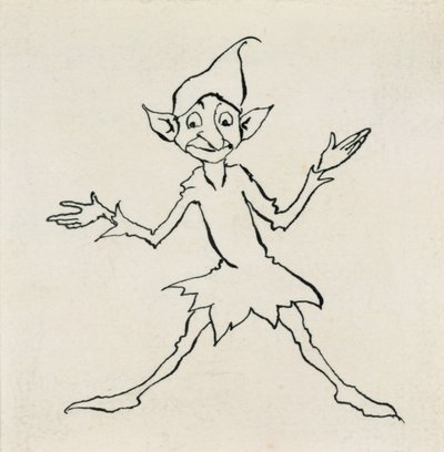 Jó estét! mondta Lukoje, a Hans Christian Andersens Fairy Tales illusztrációja, 1932-ben (toll és tinta) alkotó: Arthur Rackham