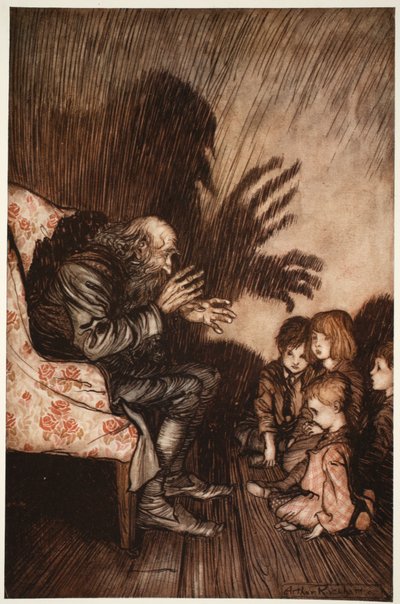 Inkább a felnövekvő nemzedék között kötött barátságot, akivel hamarosan nagy kegybe is nőtt. A Washington Irving által készített Rip Van Winkle-től, kocsmától. 1910 alkotó: Arthur Rackham