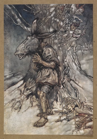 Énekelni fogok, hogy hallják, nem félek. Alsó. Jelenet a Szentivánéji álomból. alkotó: Arthur Rackham