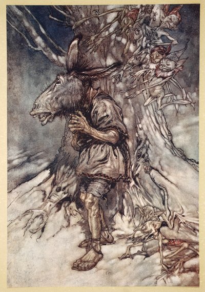 Énekelni fogok, hogy hallják, nem félek, illusztráció William Shakespeare Szentivánéji álom című művéből, 1908 alkotó: Arthur Rackham