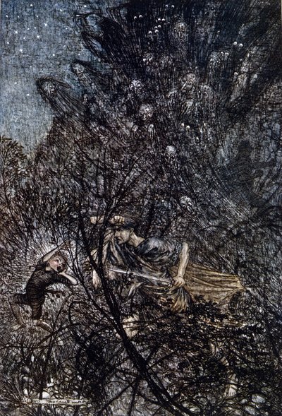 Illusztráció: Arthur RACKHAM (1867-1939) William SHAKESPEARE: Egy nyári éjszaka álmához alkotó: Arthur Rackham