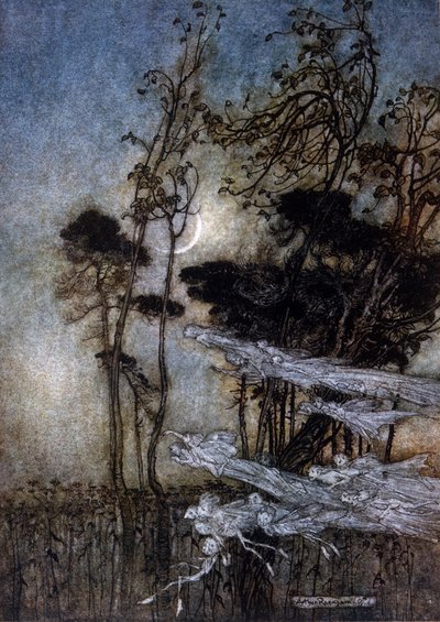 Illusztráció: Arthur RACKHAM (1867-1939) William SHAKESPEARE: Egy nyári éjszaka álmához alkotó: Arthur Rackham